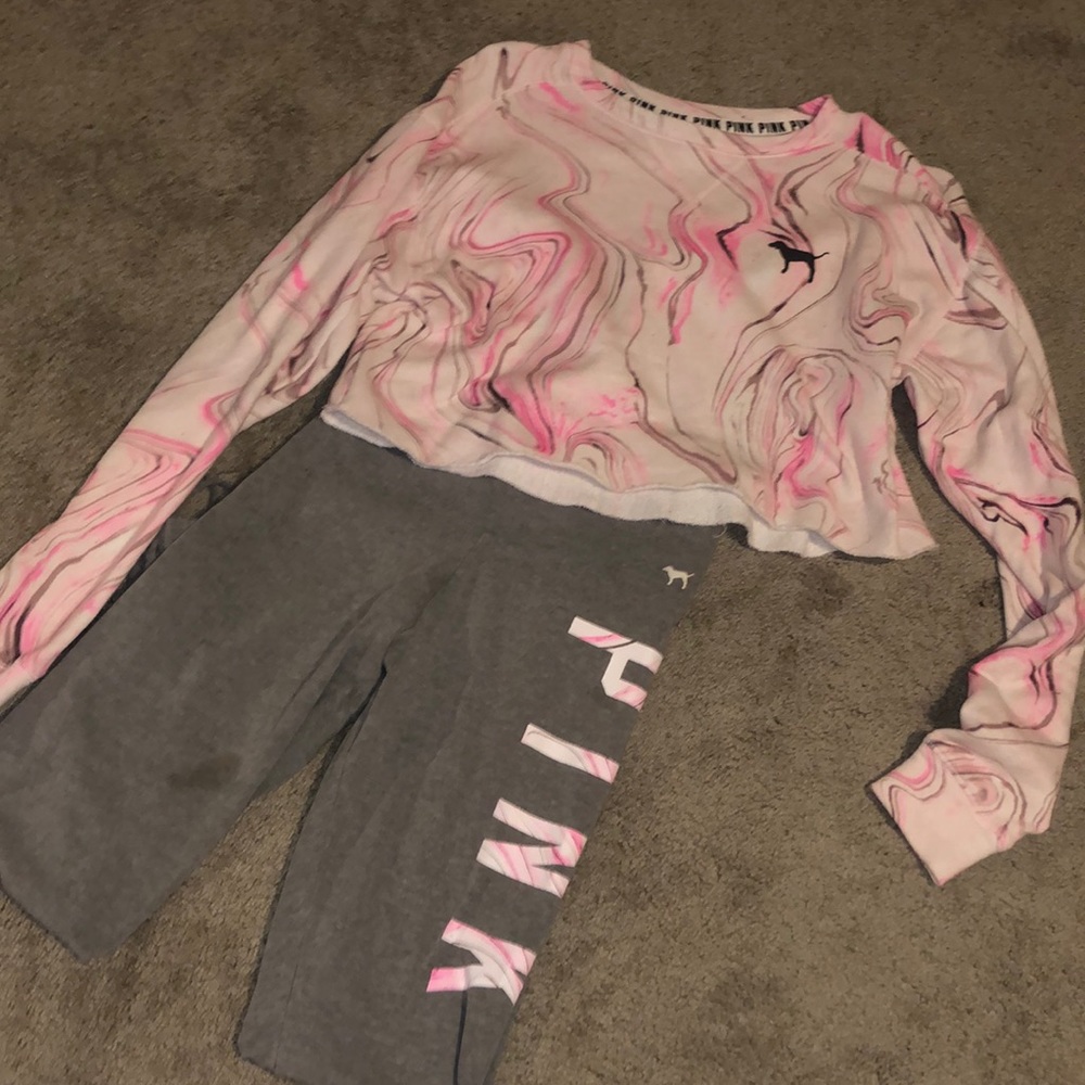Pink n grey set super cute on